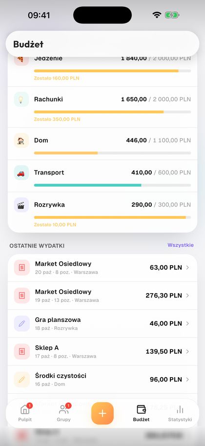 Zobacz, ile zostało w każdej kategorii.
