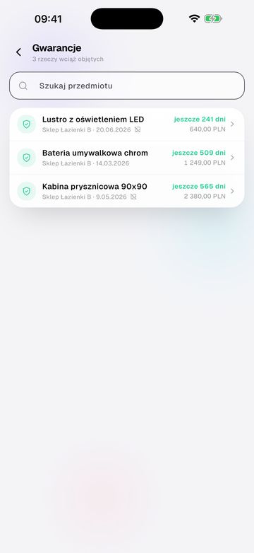 Przechowuj gwarancje