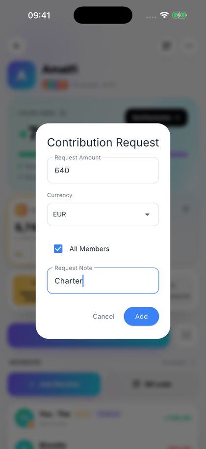 One contribution request for the boat.
