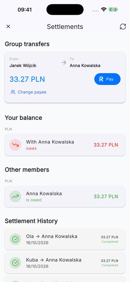 Everyone pays back with one tap in Revolut.