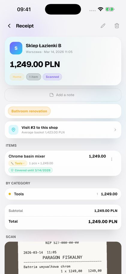 For a claim, the receipt is on your phone.