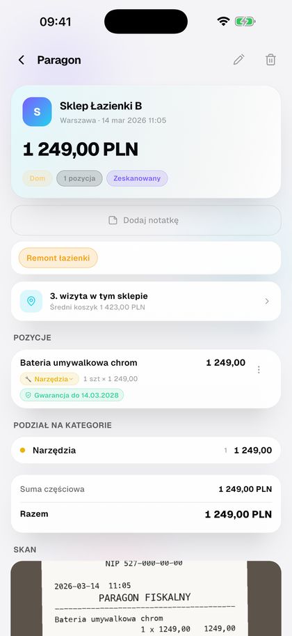 Przy reklamacji paragon masz w telefonie.