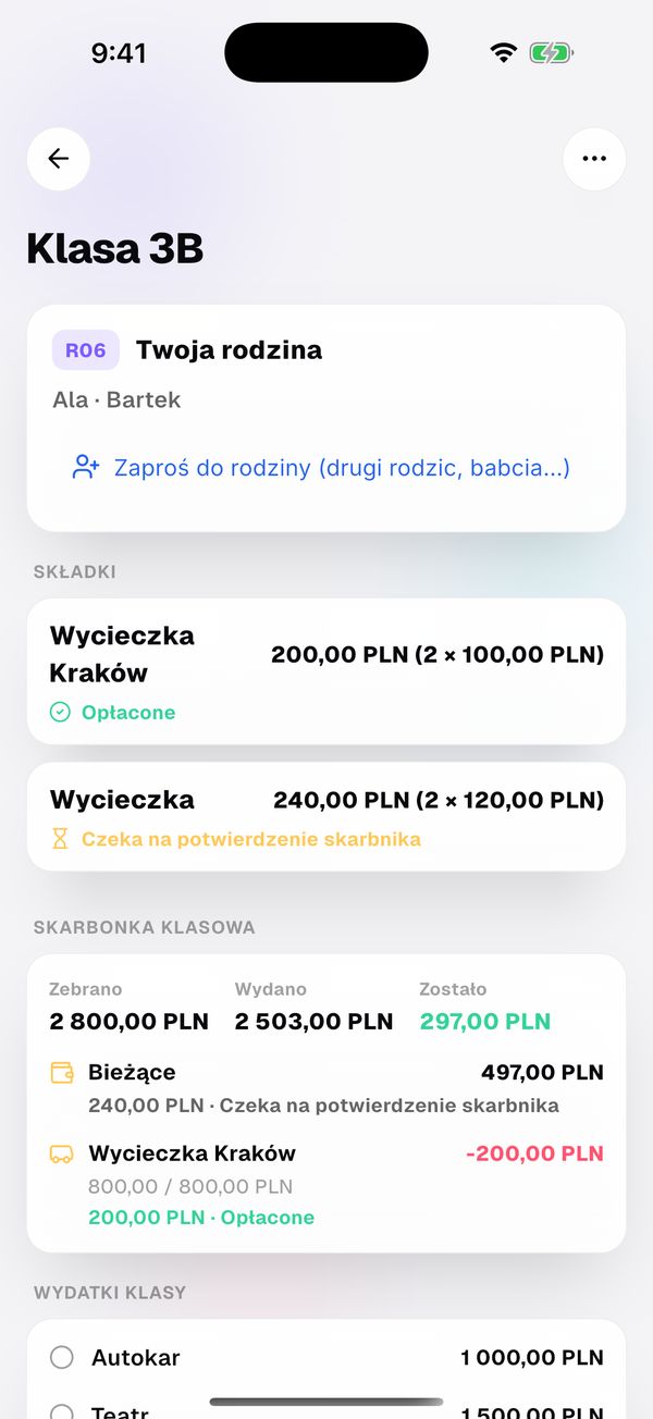 Widok rodzica: tylko własna rodzina